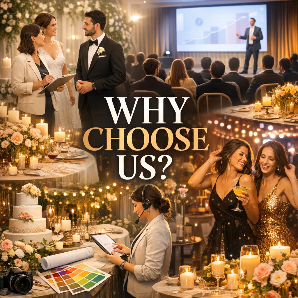 Why Choose Blue Hat Events - weddings, corporate conferences and private celebrations