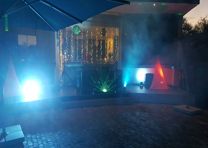 outdoor audio setup for dance
